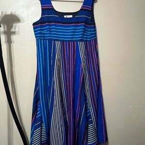 Colorful Striped Sleeveless Dress